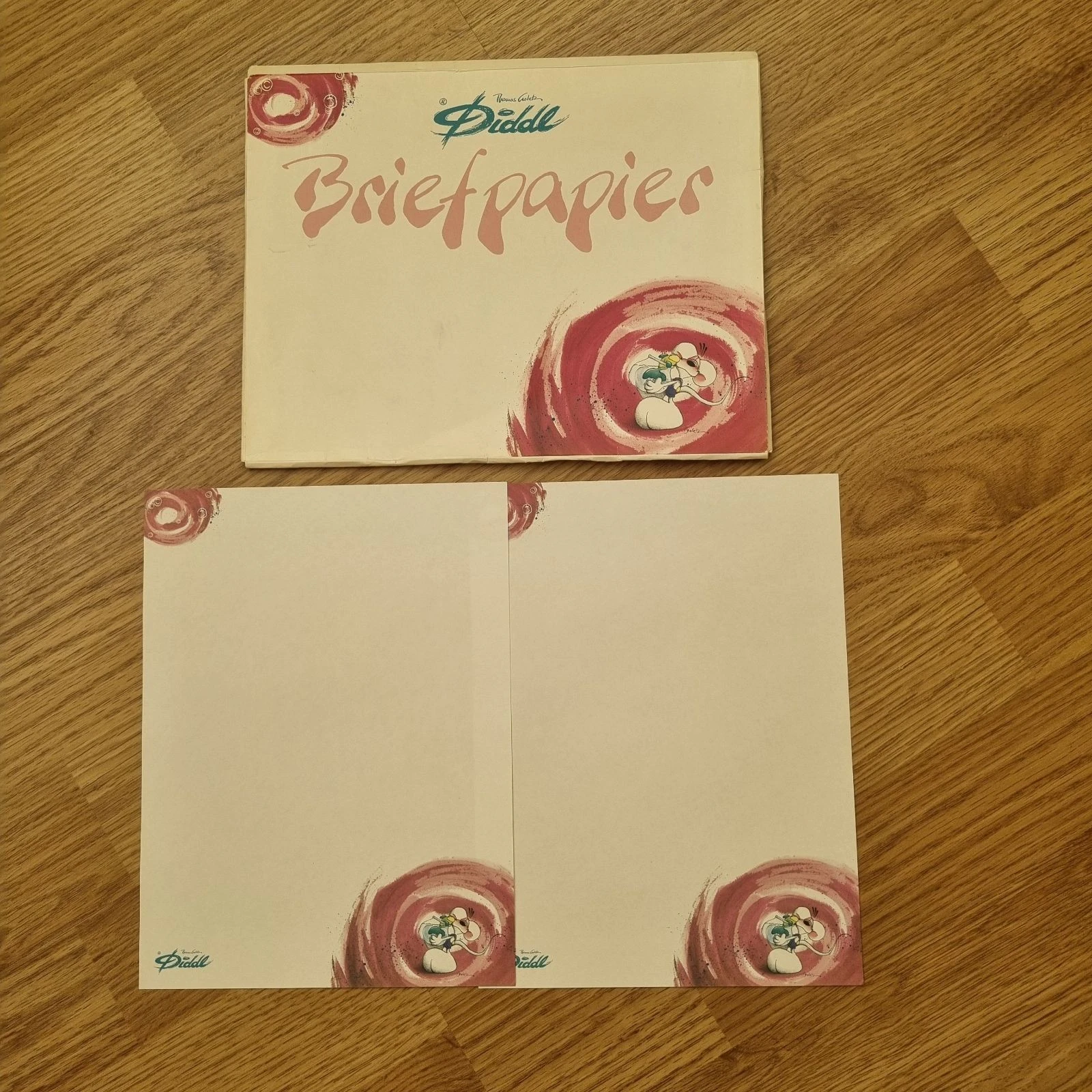 Diddl witte briefpapiermap + 2 briefpapier 33